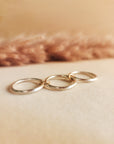 silver connected ring set