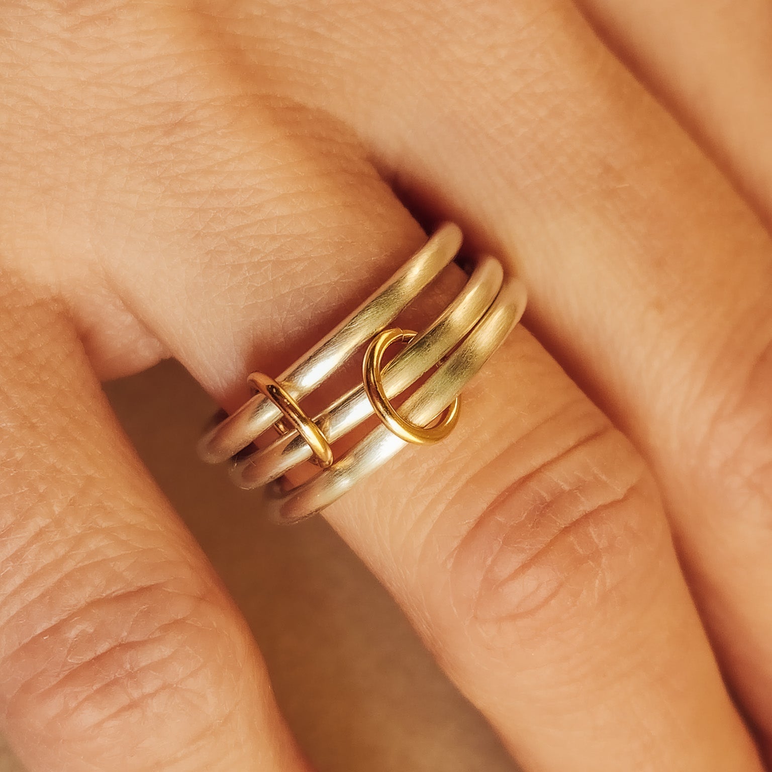 Connected Stacking Ring Set | Going Golden