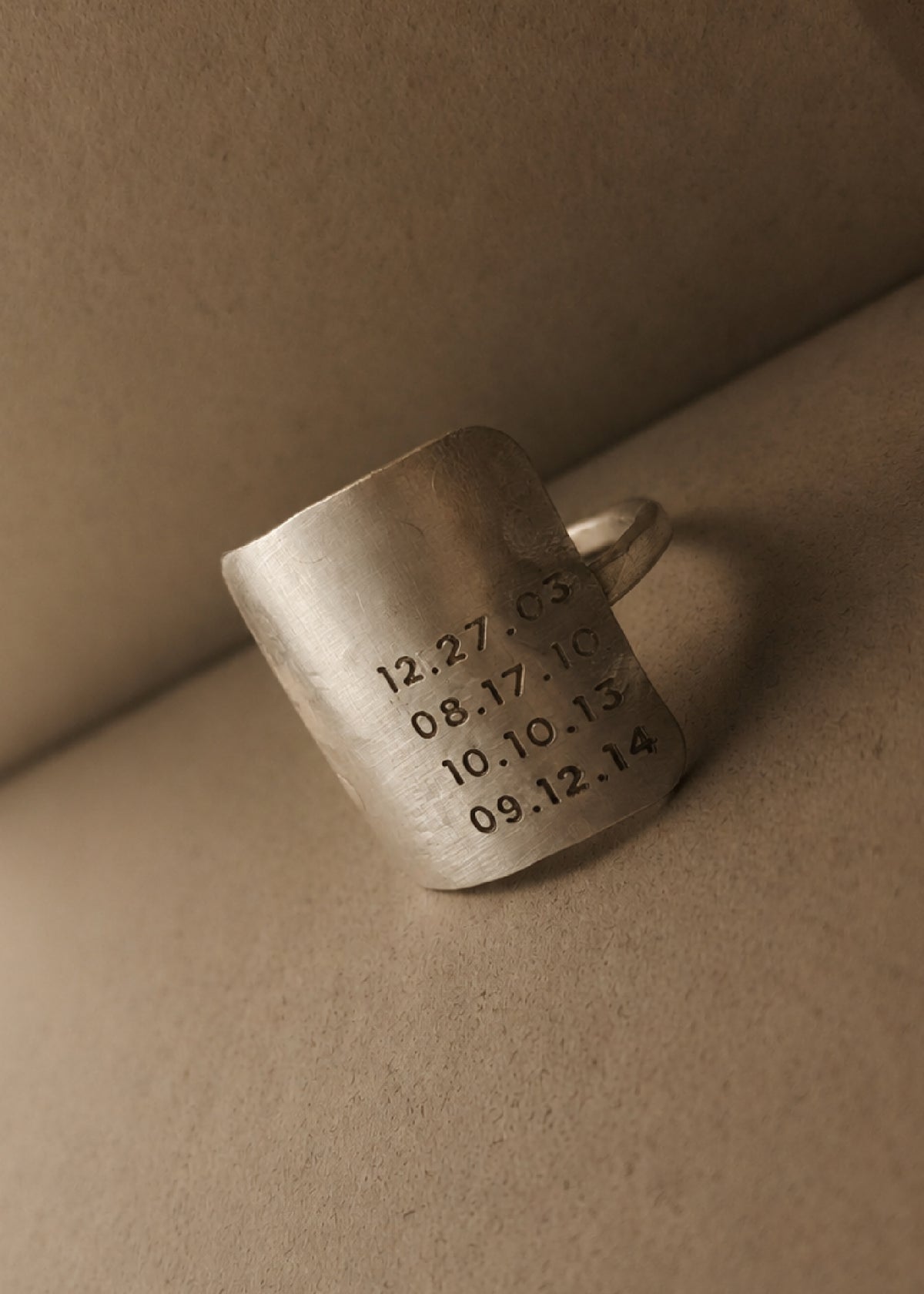 Sterling Silver Dates Ring