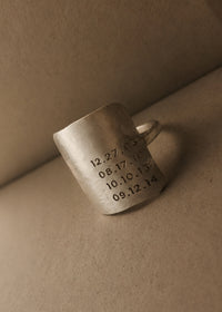 Sterling Silver Dates Ring