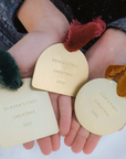 Brass Engraved Personalized Circle Ornament