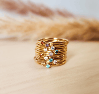 January Birthstone Stacking Ring - Going Golden