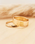 Solid Gold Textured Ring