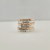 Modern Personalized Stacking Ring - Going Golden