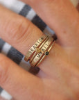 Thin Upper Stacking Name Ring
