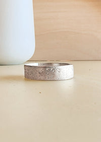 Silver Textured Ring - Going Golden