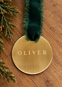 Brass Stocking Tag