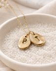 Mini Initial Nugget Necklace - Going Golden