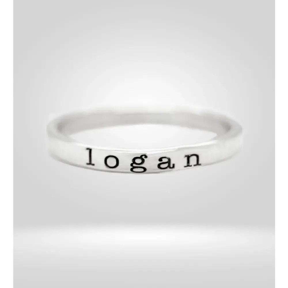 Logan name ring - tyi jewelry