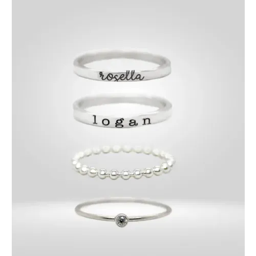 Rosella, Logan, beaded, & diamond band