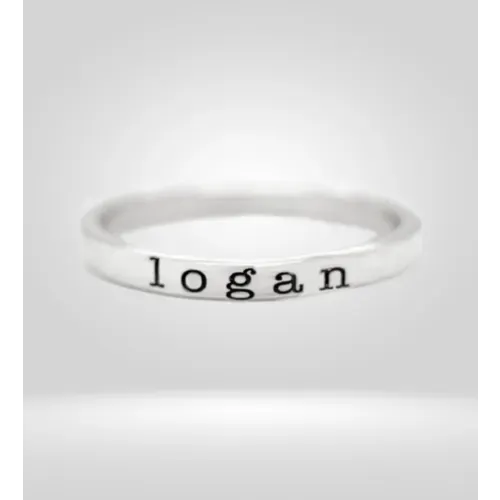 Logan name ring - tyi jewelry