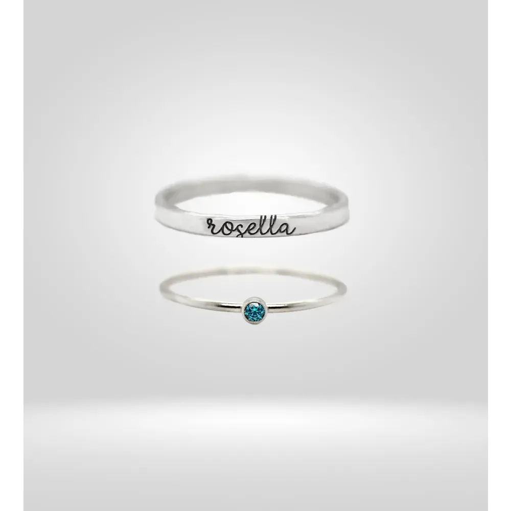 TYI Jewelry Rosella ring set with blue gemstone