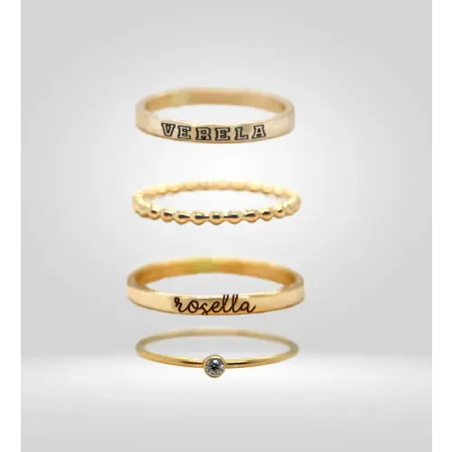 TYI Jewelry gold rings with names
