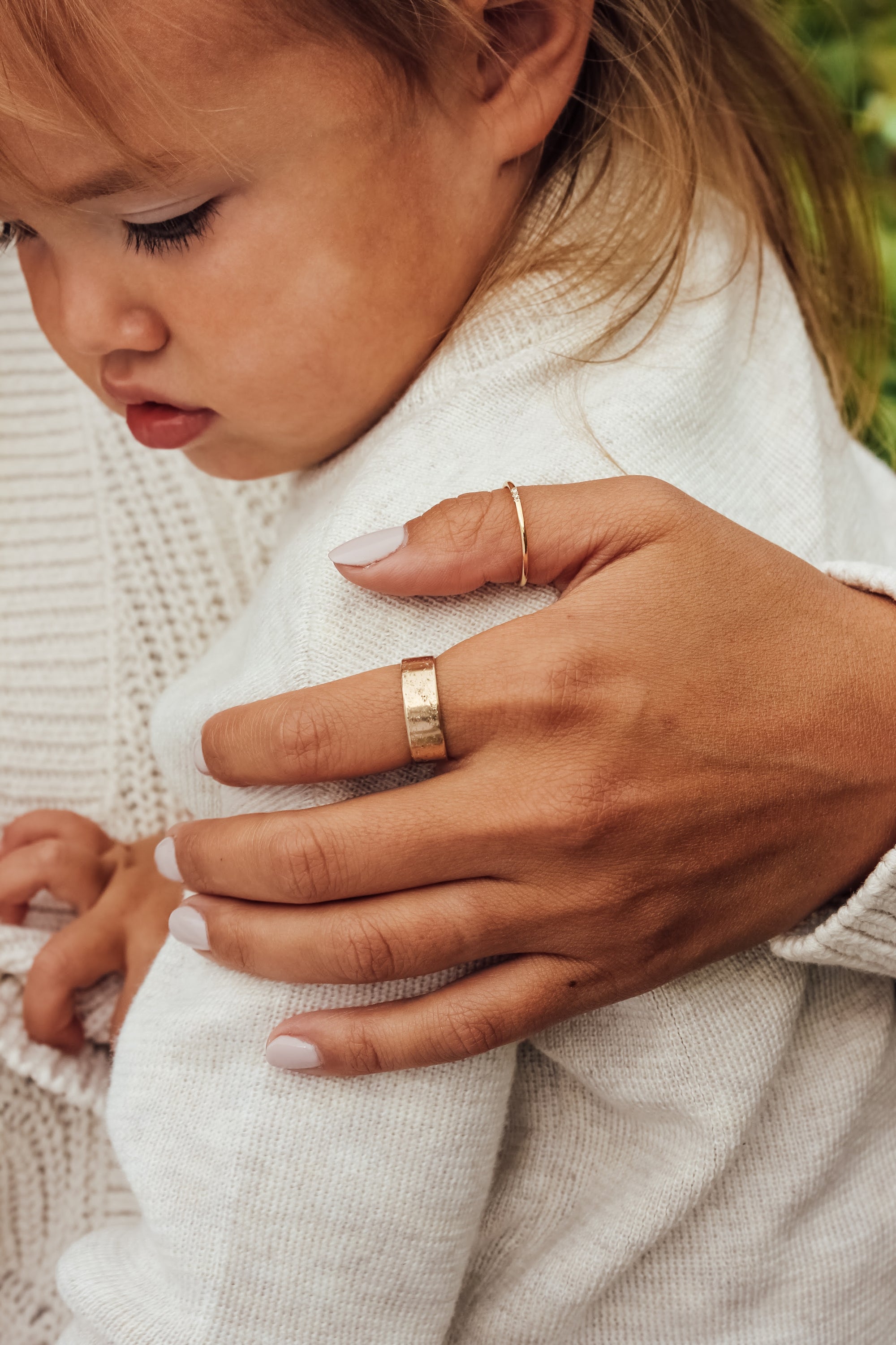 Solid Gold Textured Ring