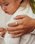 Solid Gold Textured Ring