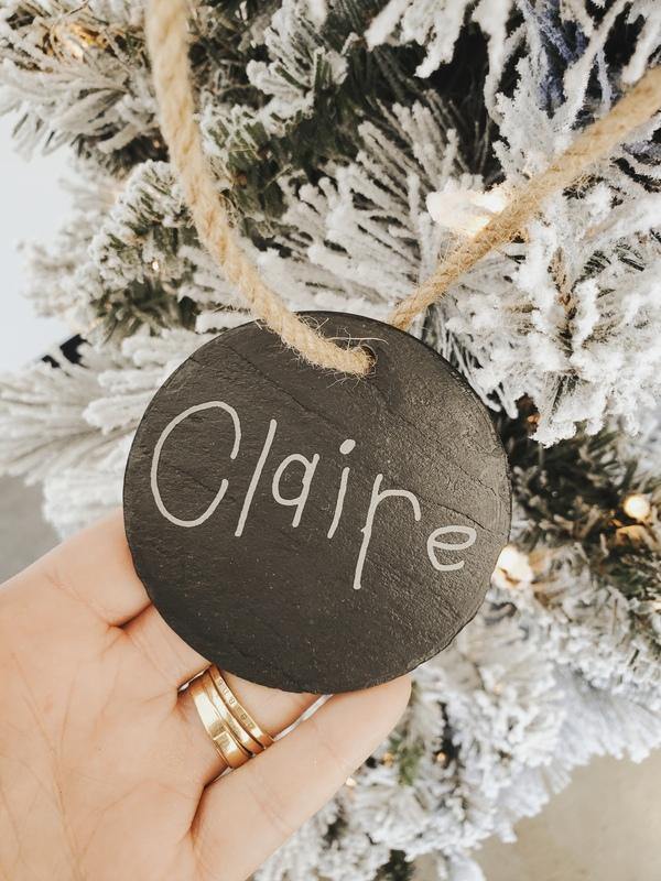 Slate Signature Ornament - Going Golden