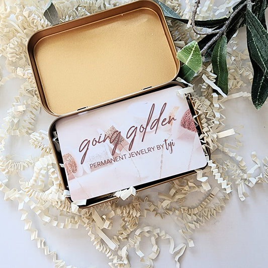 Permanent Jewelry Gift Card - Going Golden