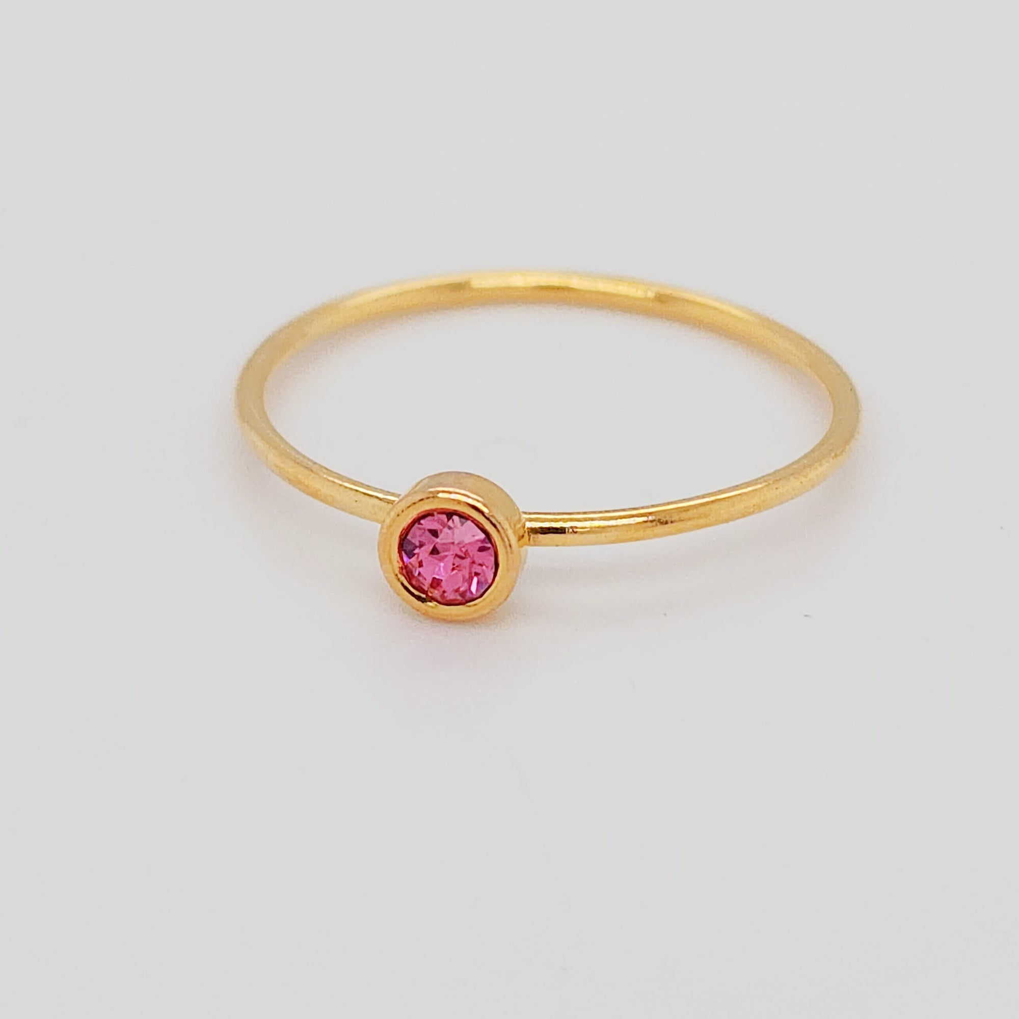 Large October Birthstone Ring - Going Golden