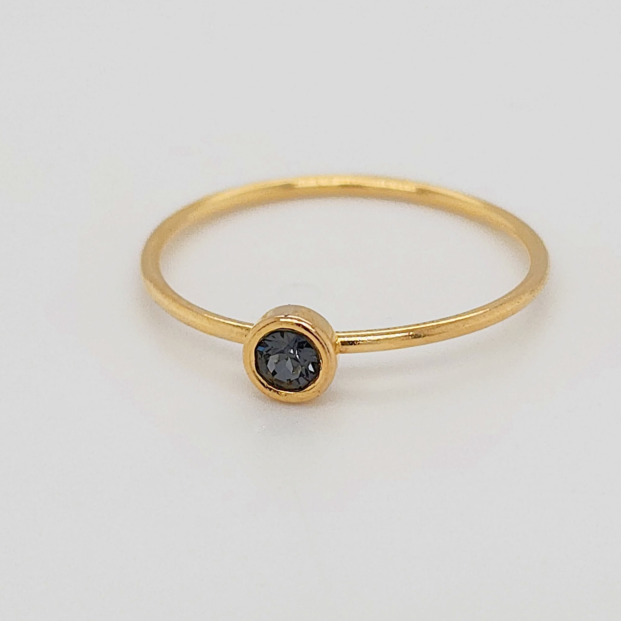 Large Dark Charcoal Ring - Going Golden