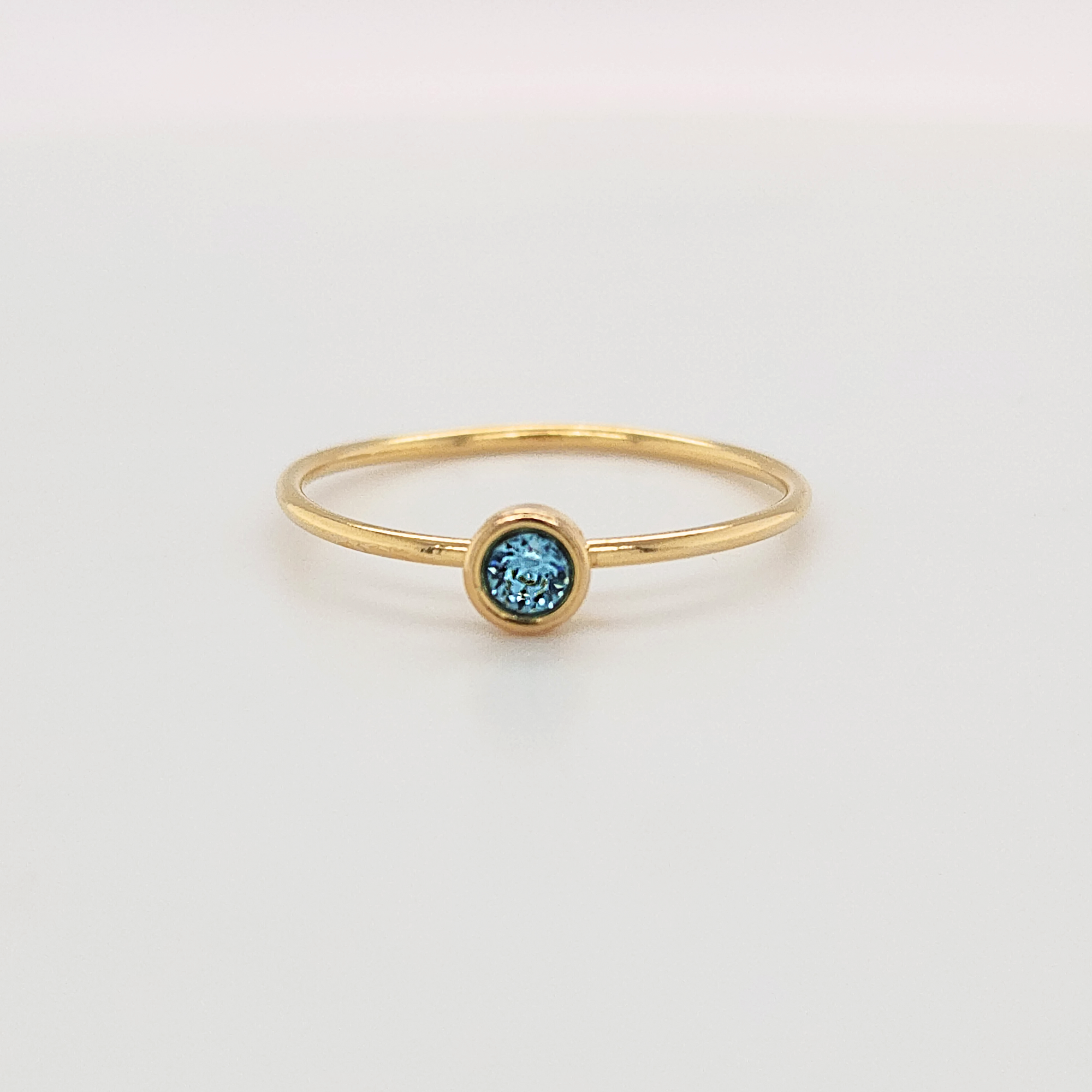 Large December birthstone ring - Going Golden