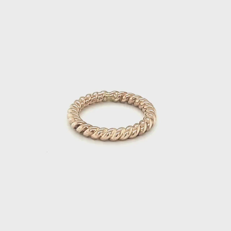 Thick Gold Twisted Ring
