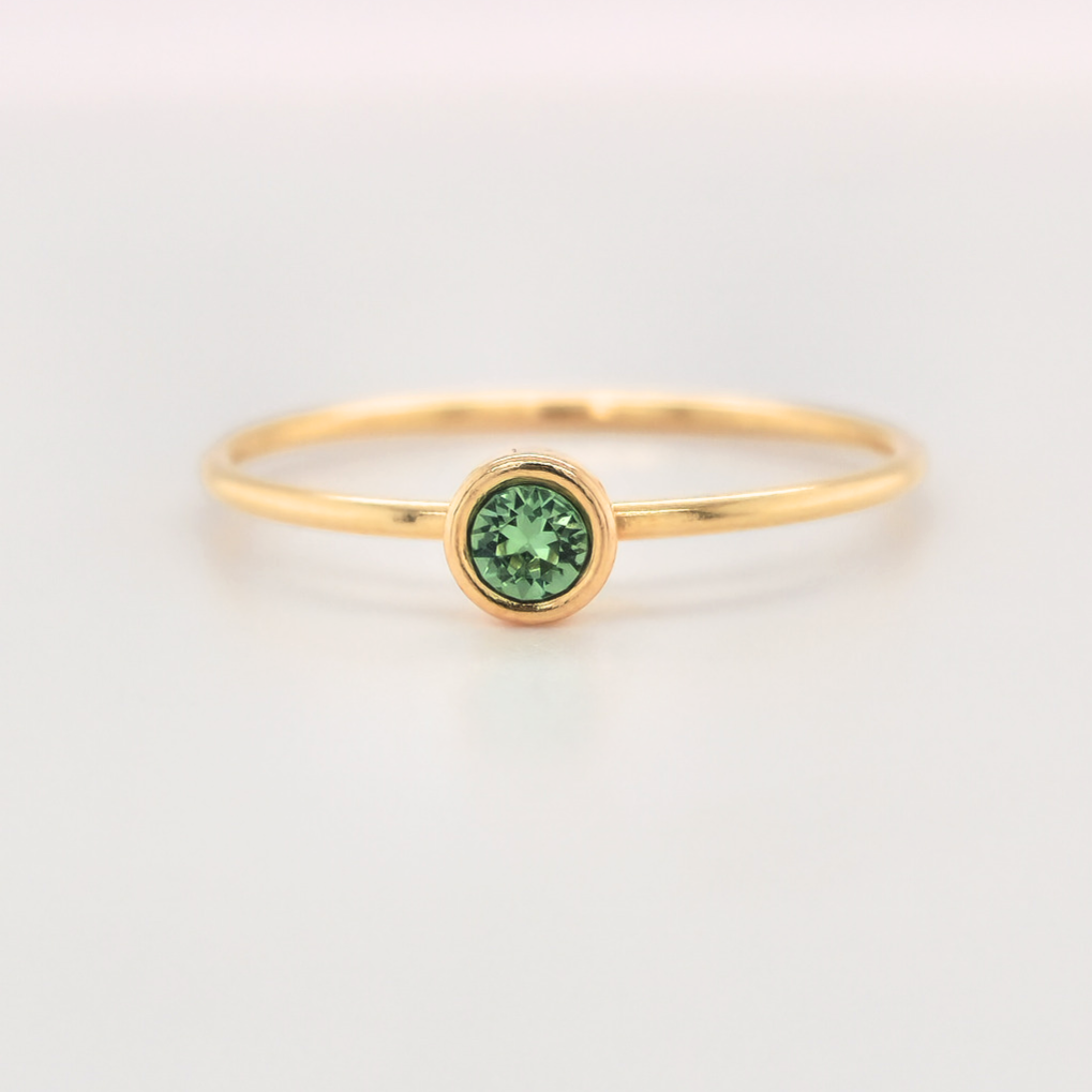 Large August Birthstone Ring - Going Golden