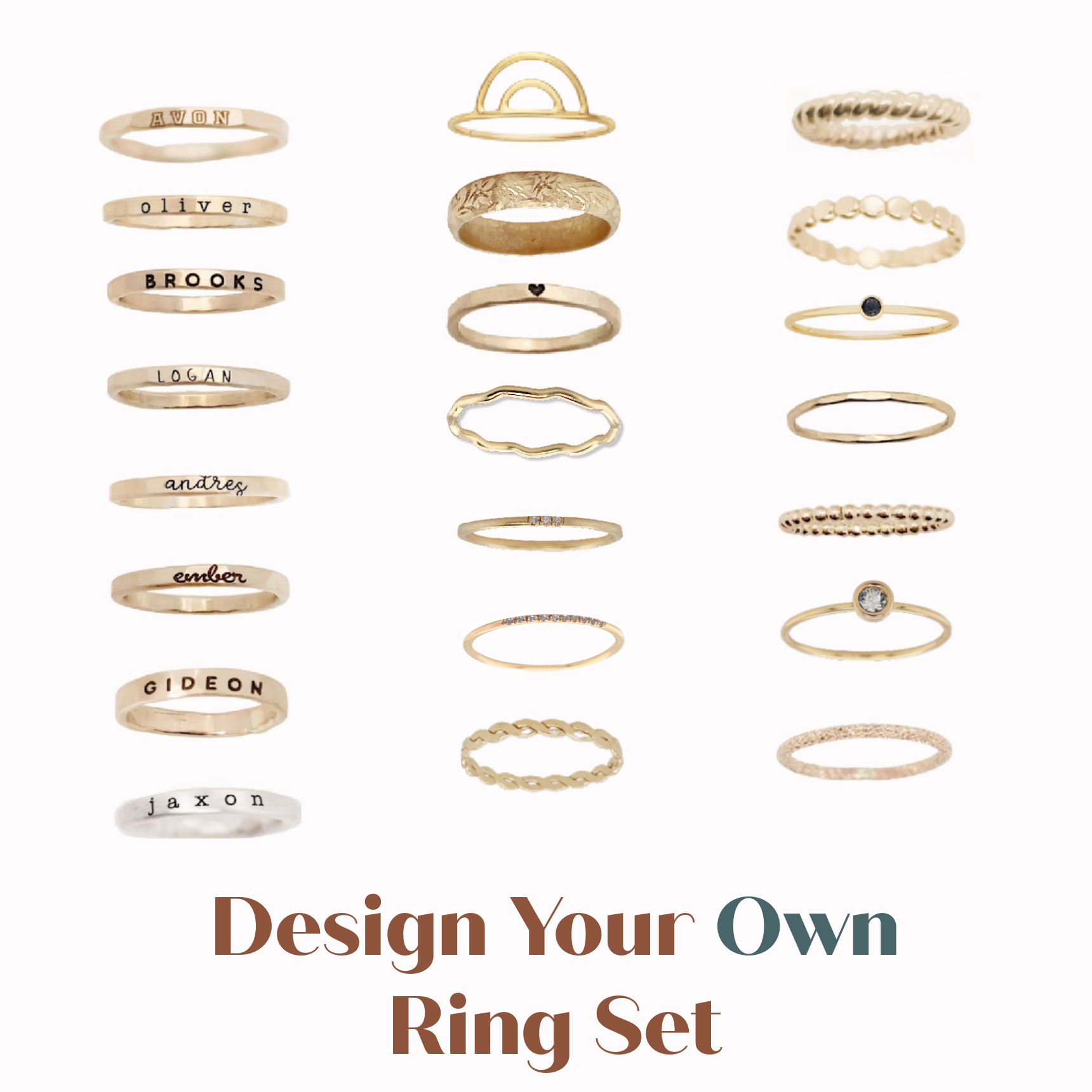 Customize your own ring with name 2025