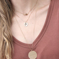 Large Gold Coin Necklace - TYI Jewelry