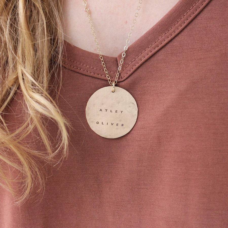 Large Gold Coin Necklace - TYI Jewelry