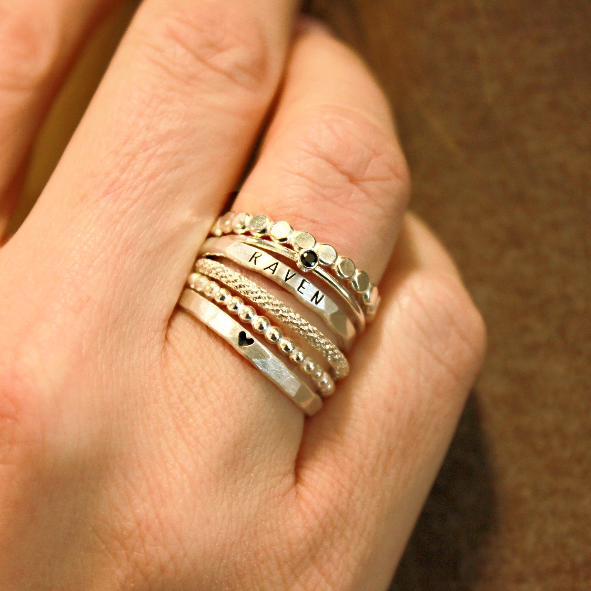 The Ivy Ring Set in Silver - Going Golden