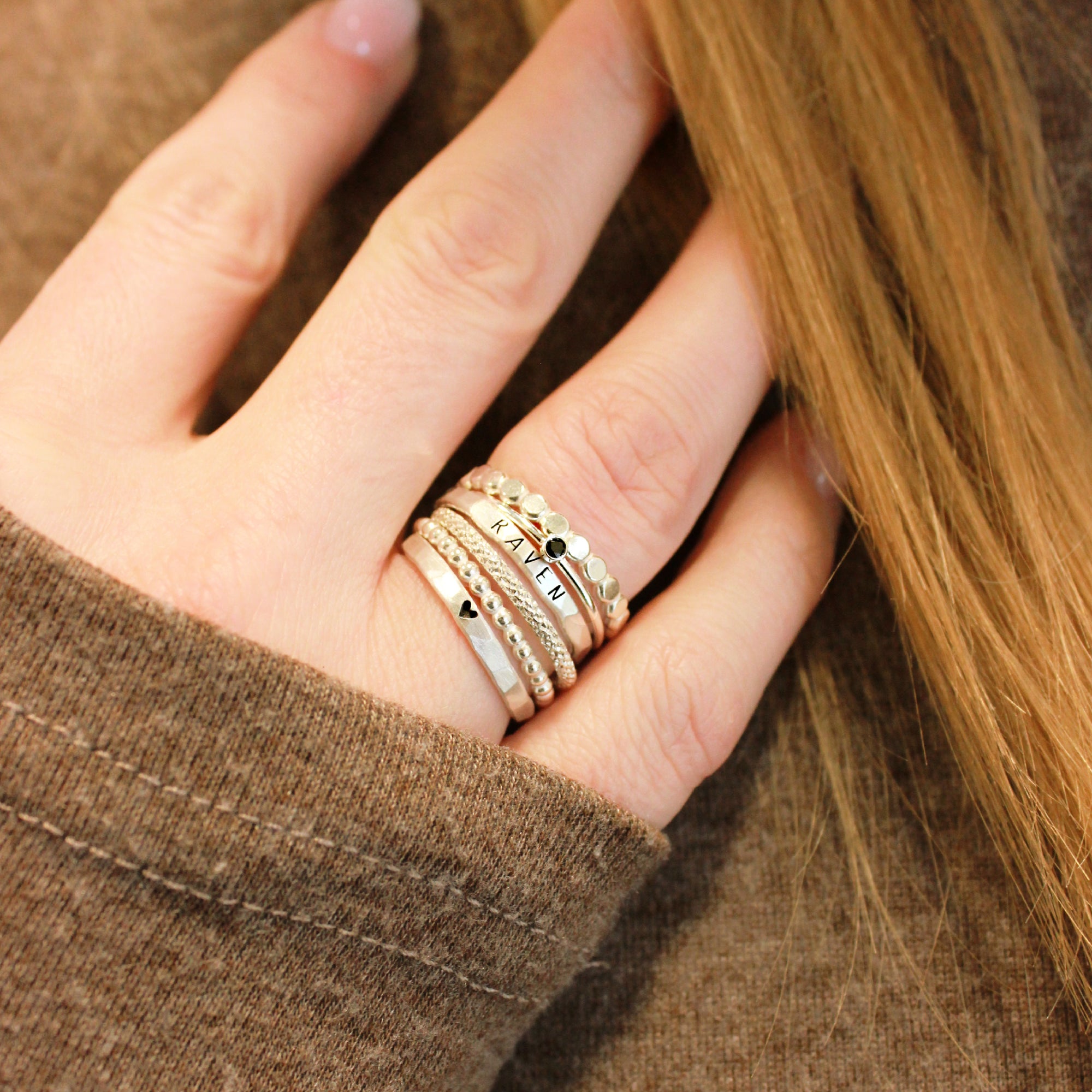 The Ivy Ring Set in Silver - Going Golden