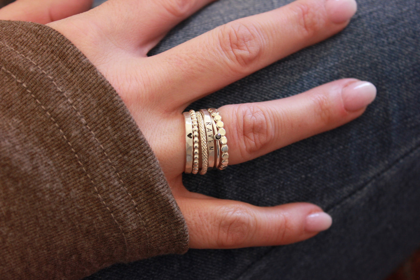 The Ivy Ring Set in Silver - Going Golden
