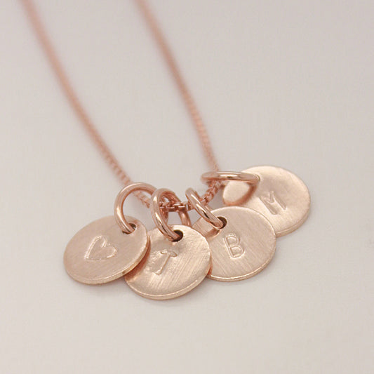 Rose Gold Initial Necklace - Going Golden