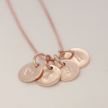 Rose Gold Initial Necklace