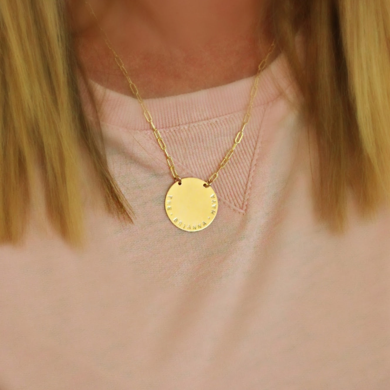 Gold Round Necklace - Going Golden