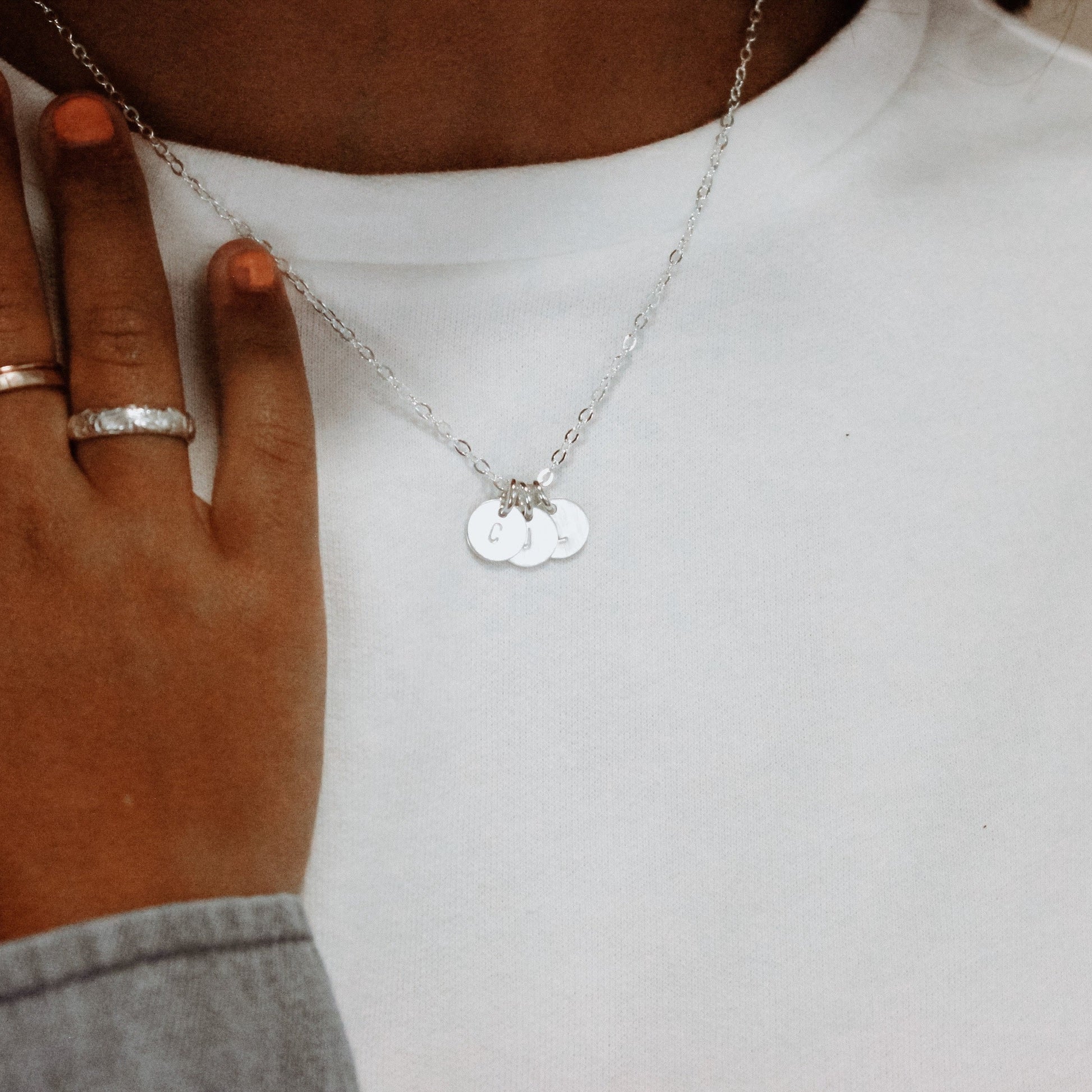 Silver Initial Necklace - Going Golden