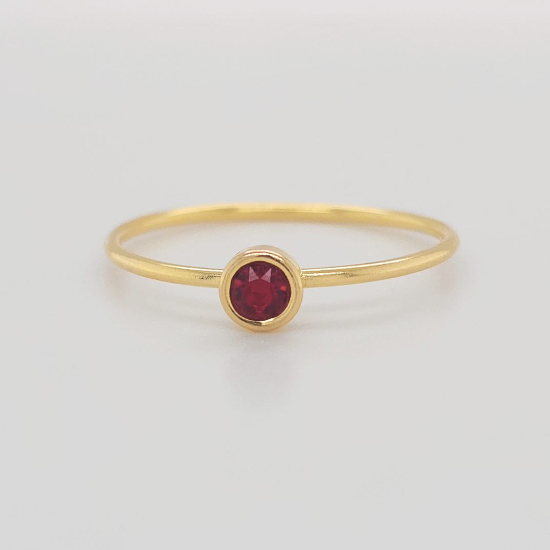 Large January Birthstone Ring - Going Golden