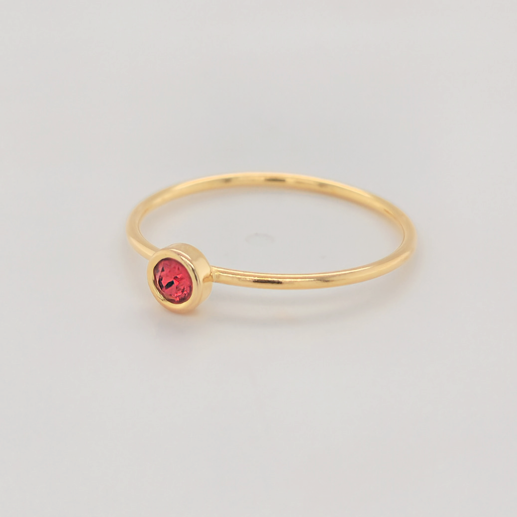July Large Birthstone Ring - Going Golden