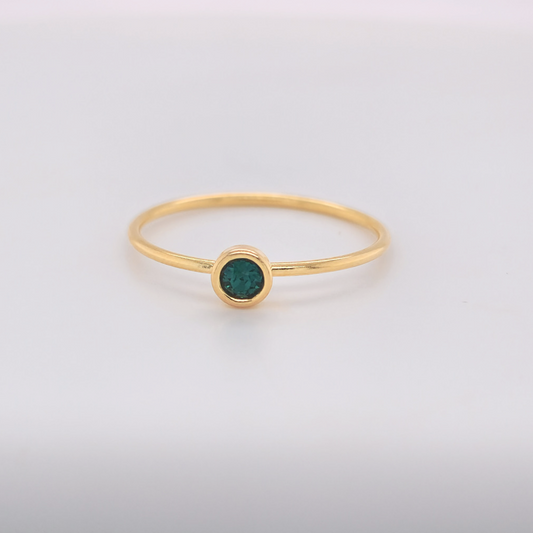 Large May Birthstone Ring - Going Golden