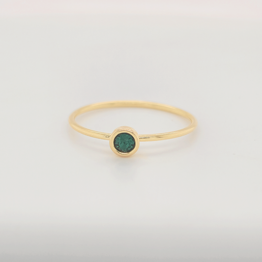 May Large Birthstone Ring - Going Golden