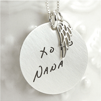 Angel Wing Handwriting Necklace - TYI Jewelry