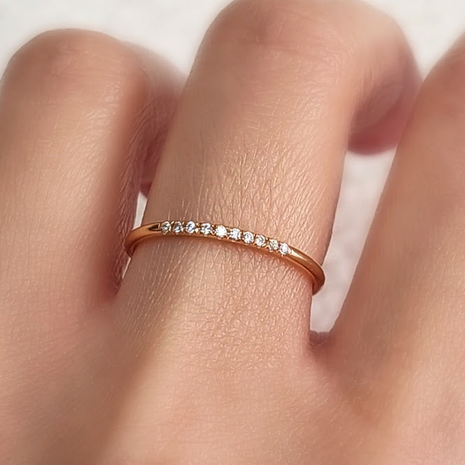 Gold Sparkle CZ Ring - Going Golden