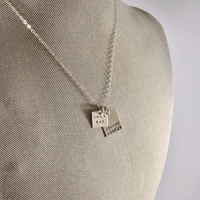 Gold Names Square and Rectangle Necklace - TYI Jewelry