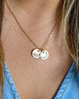 Dainty Round Name Necklace - Going Golden