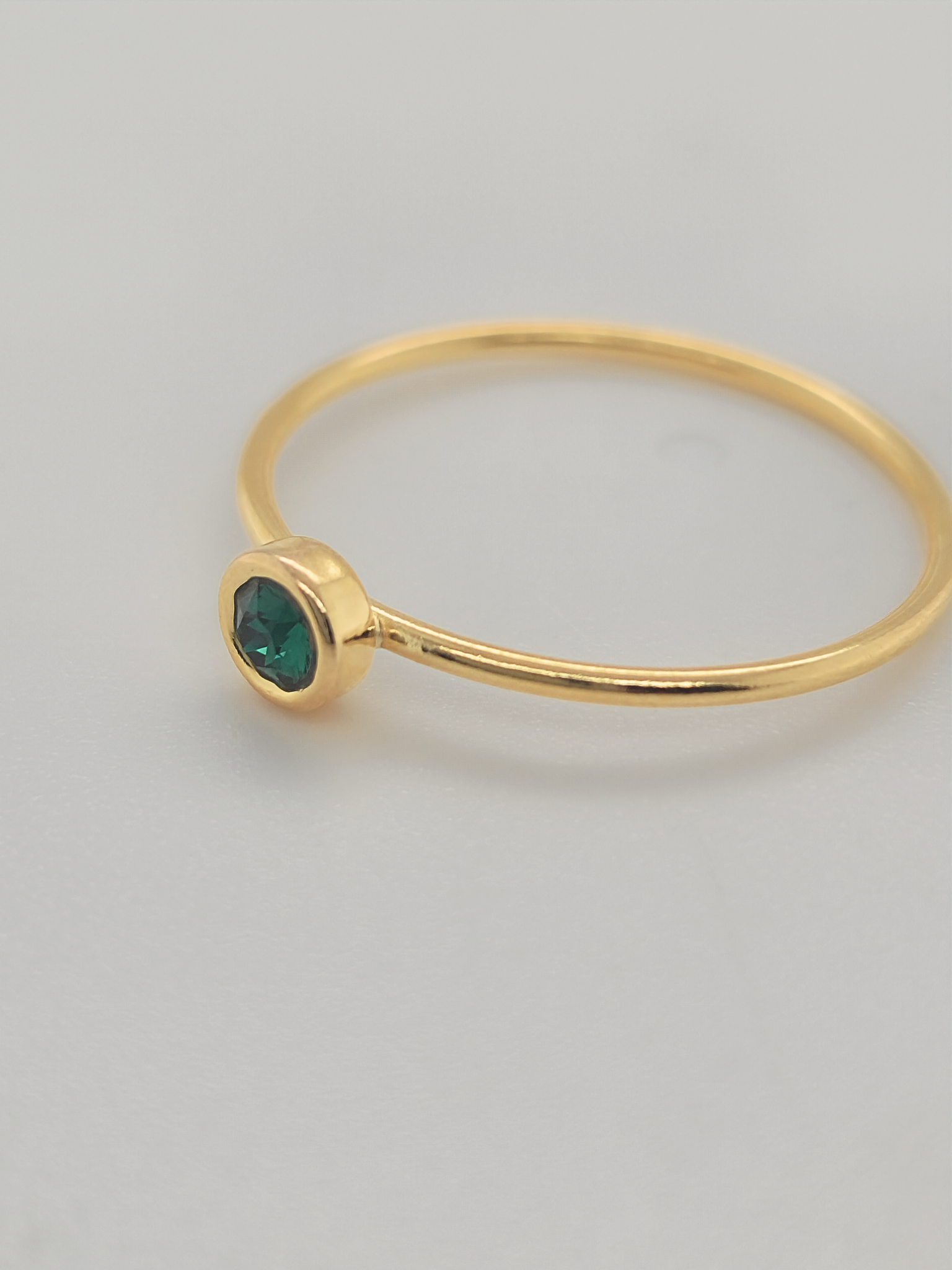 Large May Birthstone Ring - Going Golden