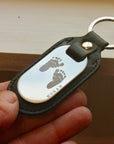 Handwriting Footprint Keychain - Going Golden