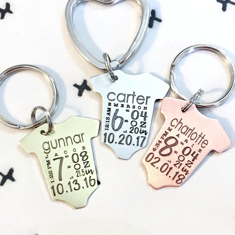 Baby Statistics Keychain - TYI Jewelry