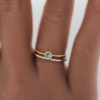 Stone Sparkle Ring Set - Going Golden
