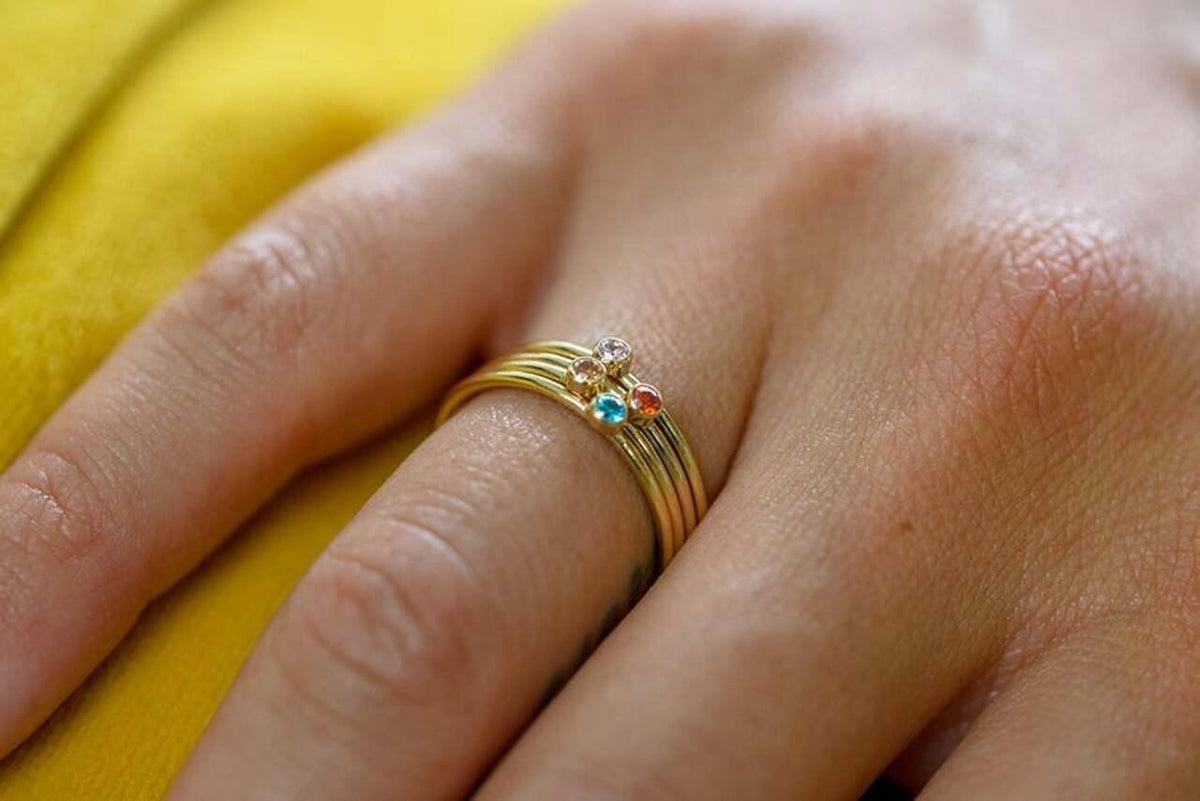 September Birthstone Ring - Going Golden