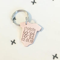 Baby Statistics Keychain - Going Golden